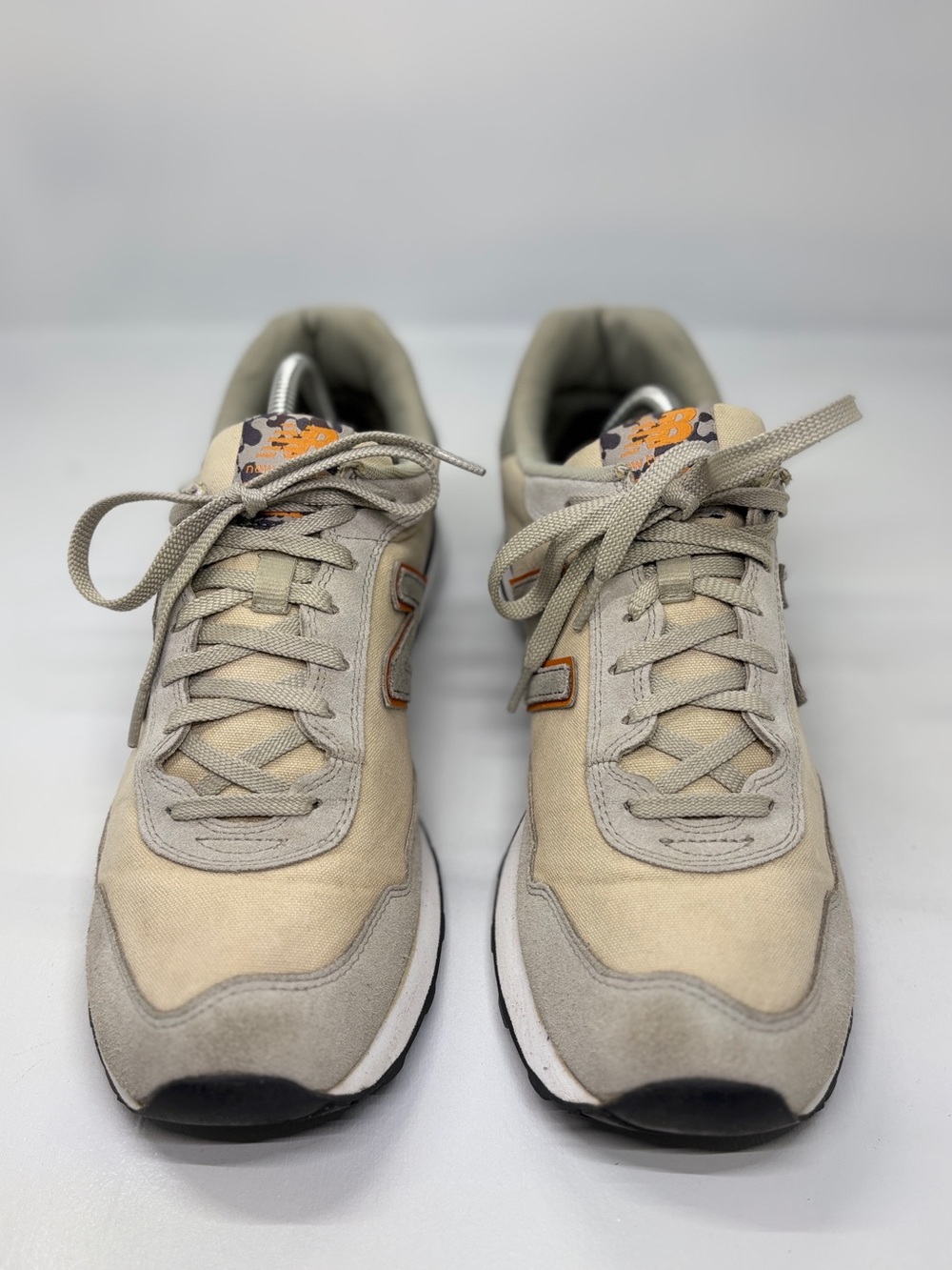 New Balance 515 Retro ML515OBM Men’s Size 12 Gray Beige Suede Mesh Sneakers - Picture 7 of 15